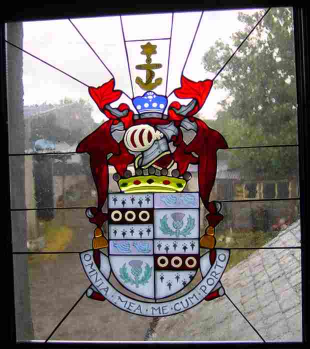 Coat of arms using various art glass techniques