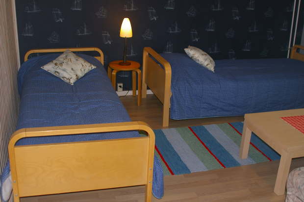 Bedroom in Blue rooms suite