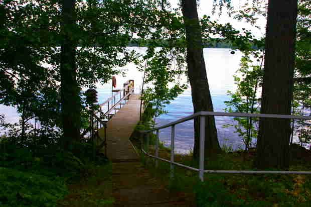 View from sauna door