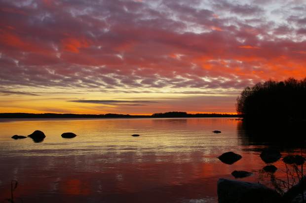 Aamurusko Järvelän rannassa