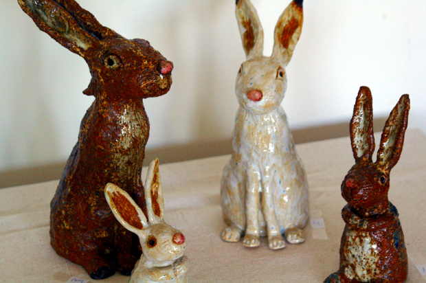 Ceramic rabbits