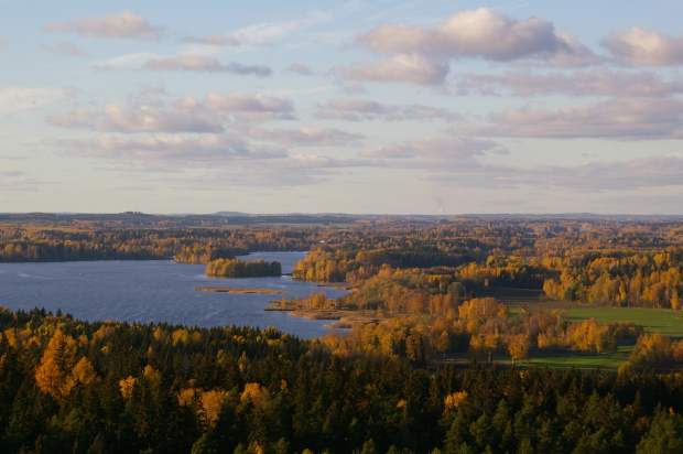 Maisemaa Aulangon Näkötornista, Hämeenlinna